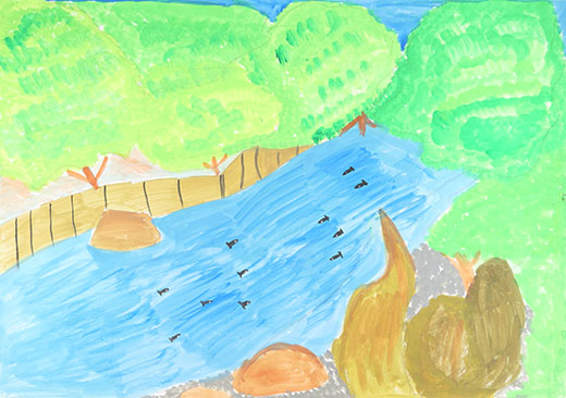 川や森のごみすて