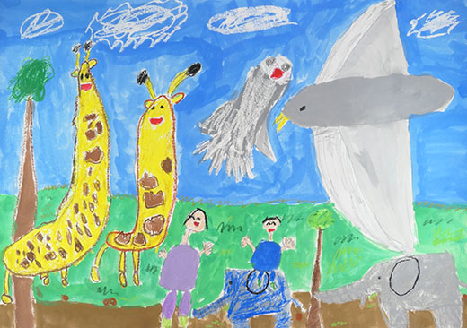 きれいなくうきとみずをたいせつにします