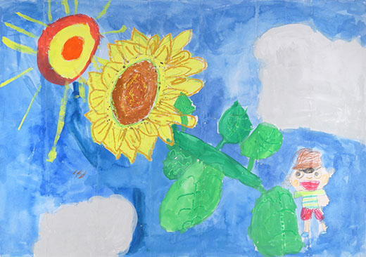 ひまわりはかっこいいね