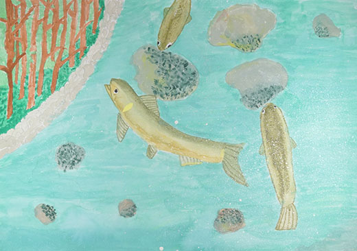 美しい川とアユ