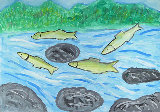 アユのいっぱいの川