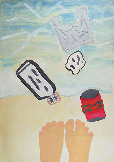 こんな海で気持ちはいいのか？