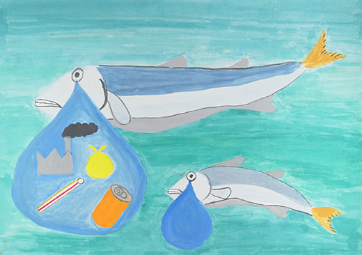 川にゴミをすてないで