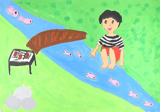 おさかなのいる、キレイな川