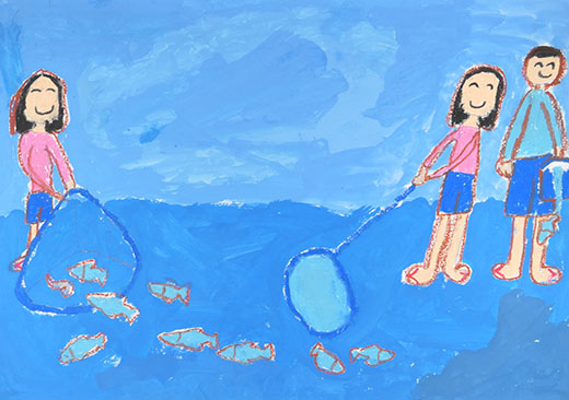 川の魚はかわいい