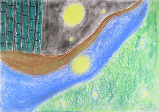 ホタルのまう小川