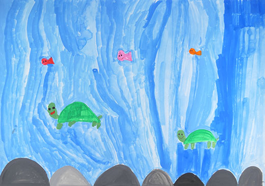 きれいな水とかめさんたち