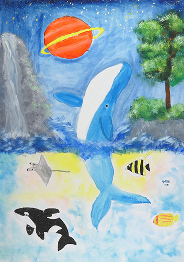 クジラのジャンプ