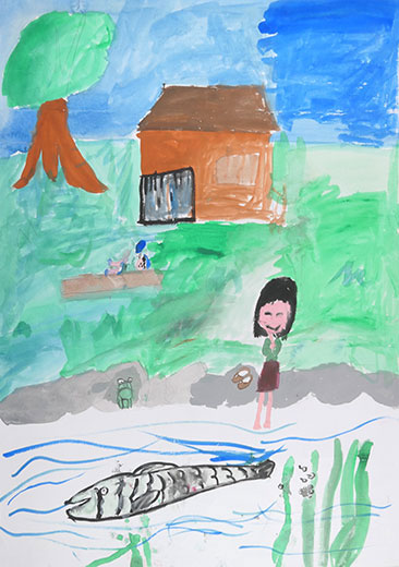 自然の中の子ども