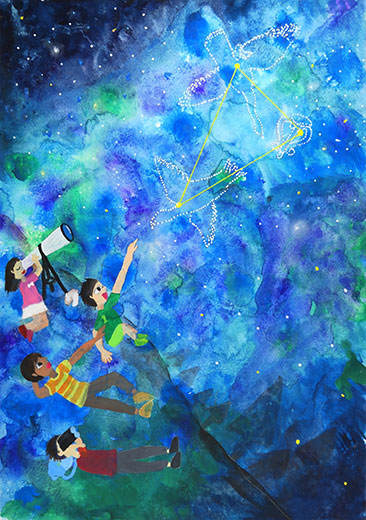 見つけたよ！夏の大三角