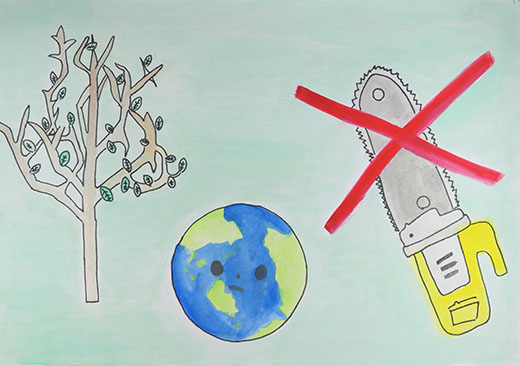 地球悲しむ森林ばっさい