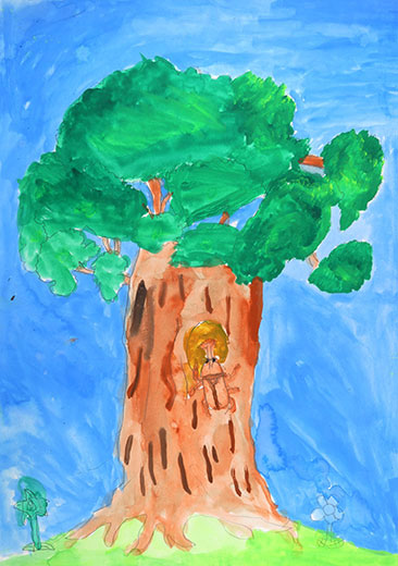 カブトムシと木