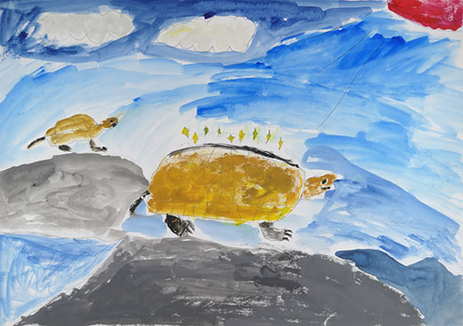 日本のぜつめつきぐしゅの日本石ガメ