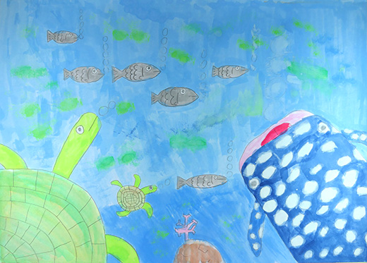 げん気におよぐさかなたち