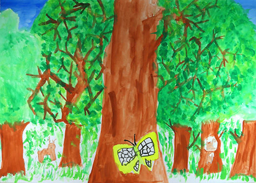 ちょうもおどる森