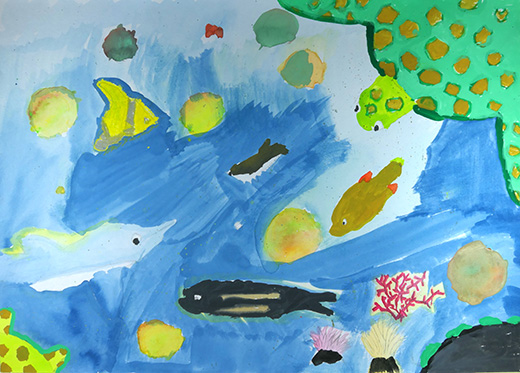 キラキラ　イルカの海