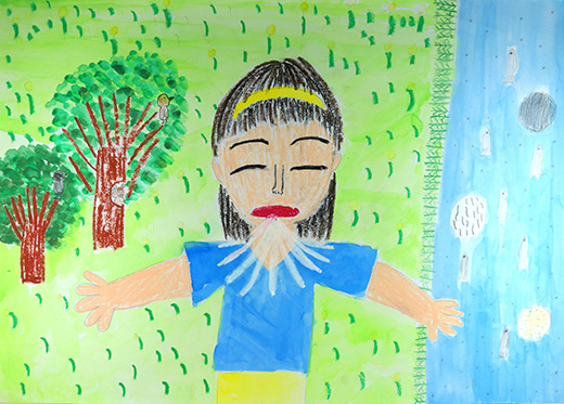 大きく息すって