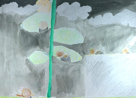 雨の日のかたつむり