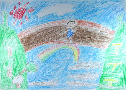 ダムから見た風けい