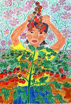 ミニトマトがたくさん育ったよ