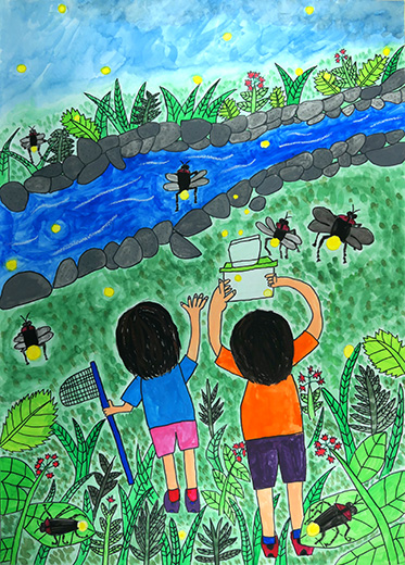 また来年もあそぼうね！！さようなら！！ホタルさん！！