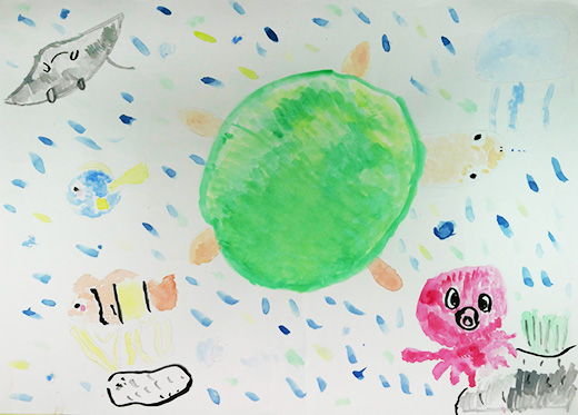 すずしい海の中