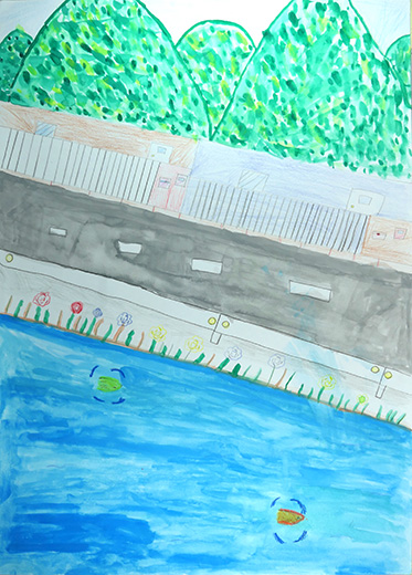 多米のキレイな山と川