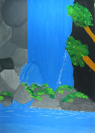 きれいな水のたき