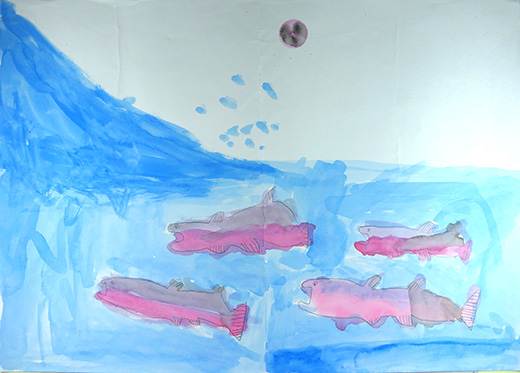 サケのたきのぼり