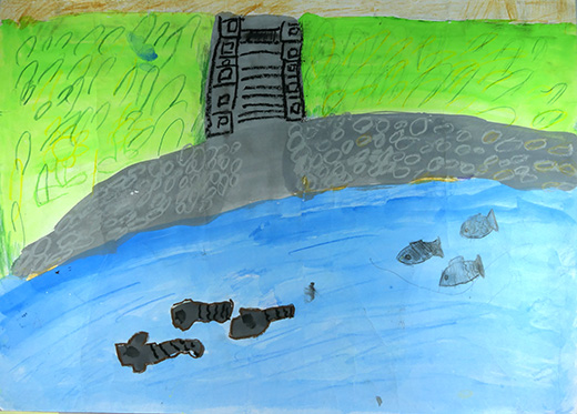 きれいな川と魚