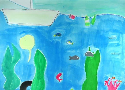 海の中にいる魚たち