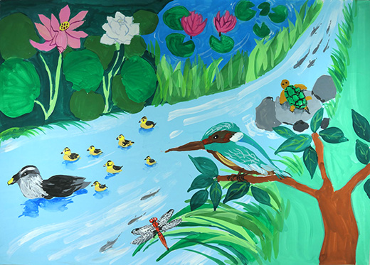 自然あふれるきれいな小川