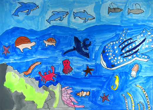 きれいにしてこうまわりの海