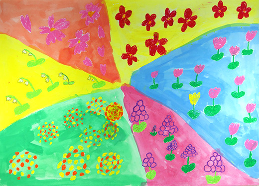 花いっぱいの花畑