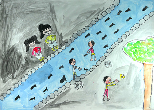 水がきれいなら遊べるよ