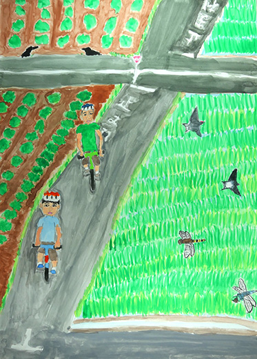 自転車でお出かけ