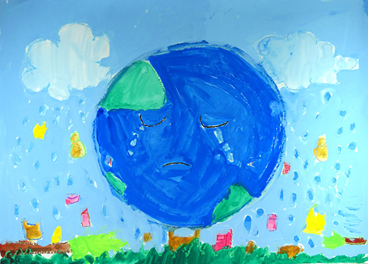 地球がないてるよ