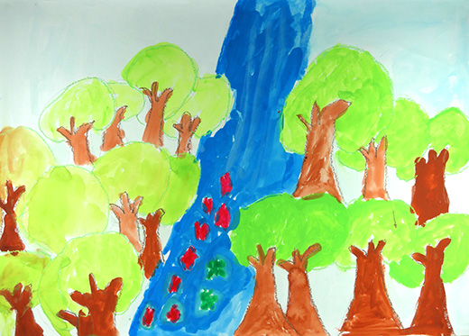 ごみのない森のえ