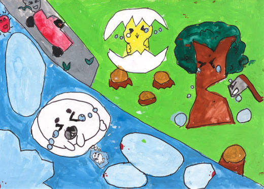 環境破壊で泣く生き物