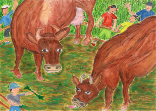 牧場には自然がいっぱい