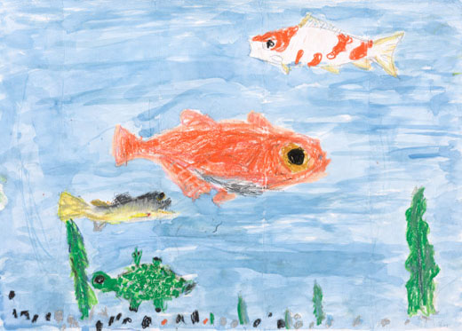 元気いっぱいの魚