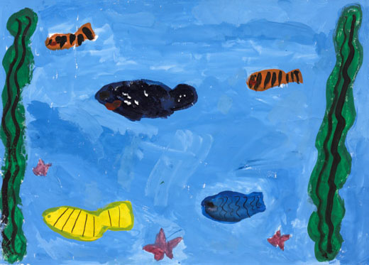 元気にくらす魚たち