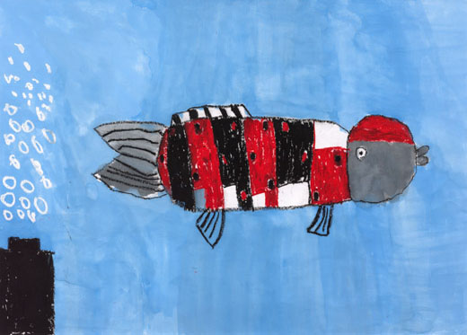 気もちよさそうに泳いでいる金魚