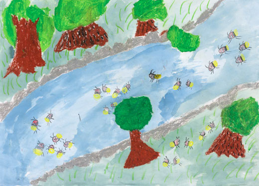 川をきれいにしてね