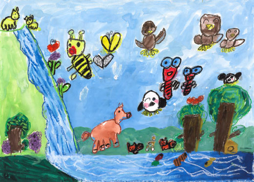 自然とどうぶつ達の遊び