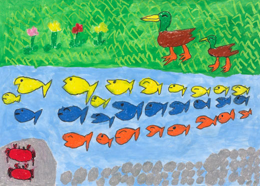 なかよくくらす魚たち