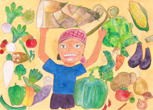 野菜いっぱい幸せだ！