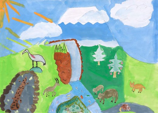 動物だけのひみつの池