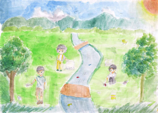 自然を守ろうゴミ拾い