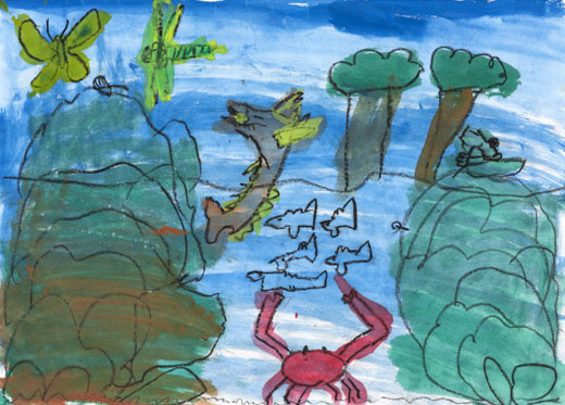 魚がいっぱいいる川